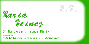 maria heincz business card