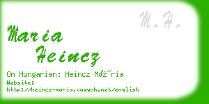 maria heincz business card